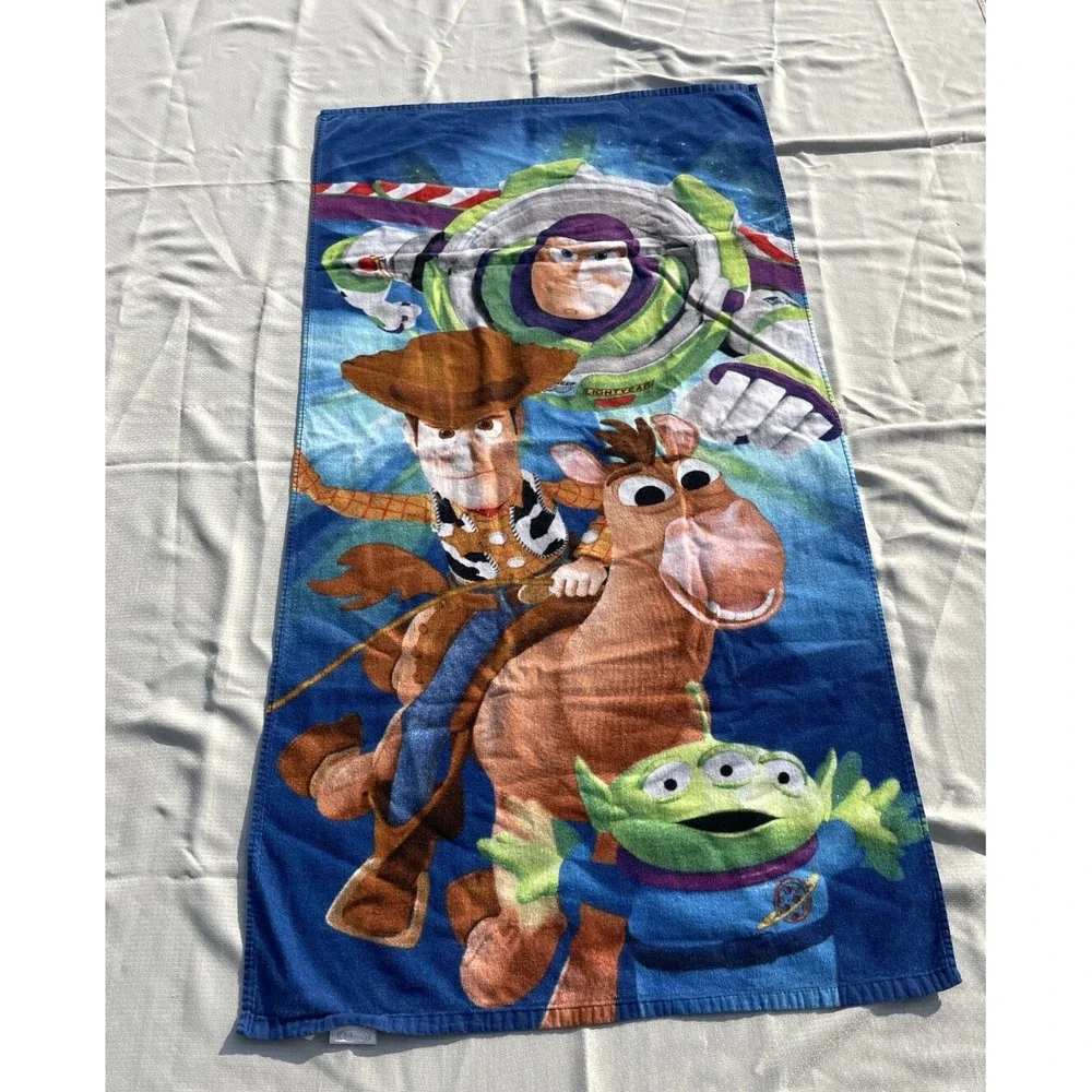 Vintage Disney Pixar Toy Story Beach Towel Woody Buzz Lightyear 27